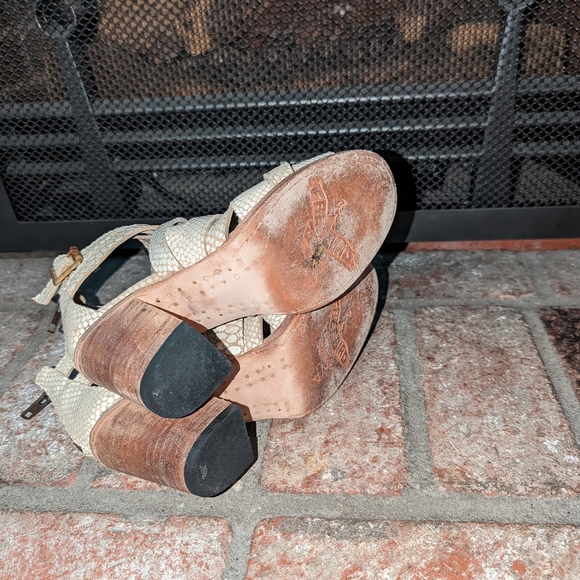 FreeBird CLAW White Snake Sandals size 6 - Picture 11 of 15